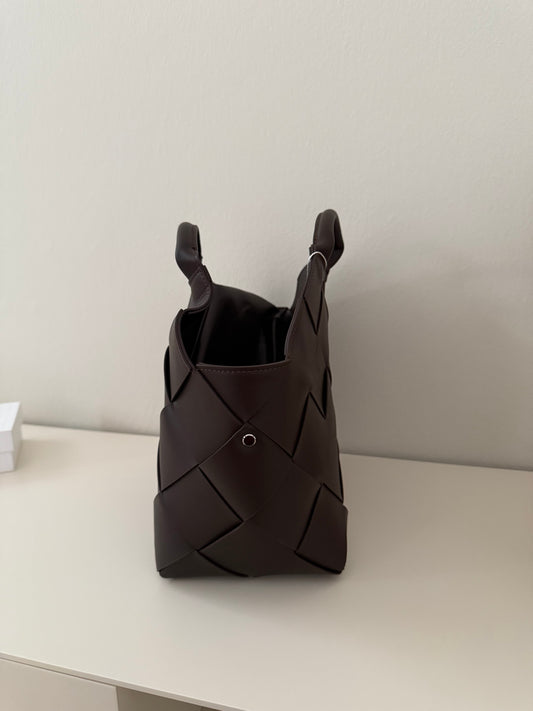 Borsa Choco Dark Chocolate - in pelle di vitello