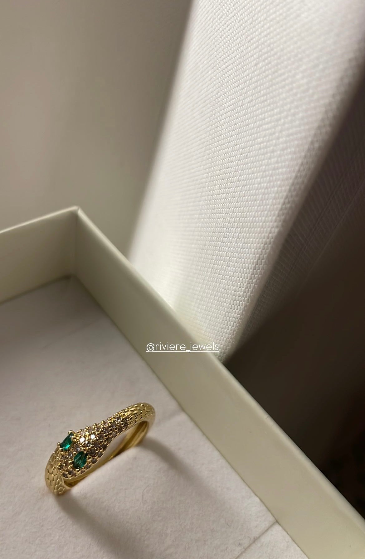 Anello snake Rivière - oro