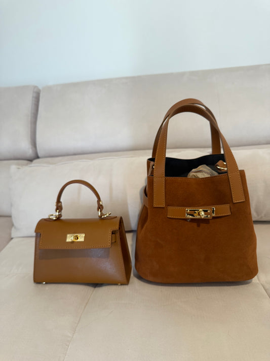 Set Borse Kate & Chloe Cuoio