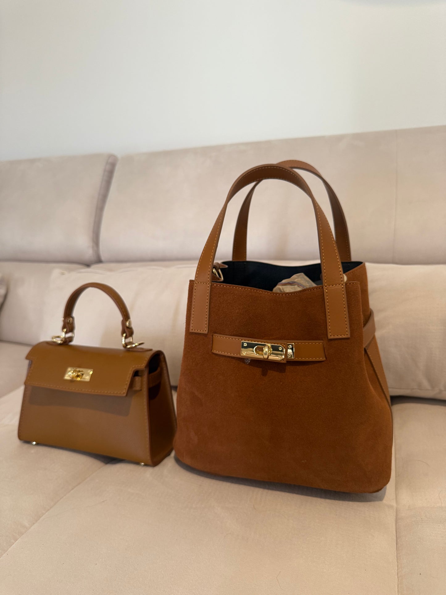 Set Borse Kate & Chloe Cuoio