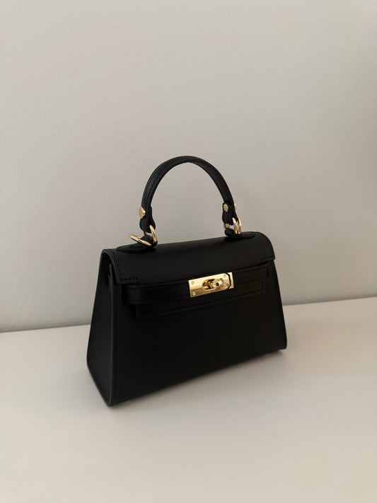 Borsa Kate in pelle di vitello - Nero