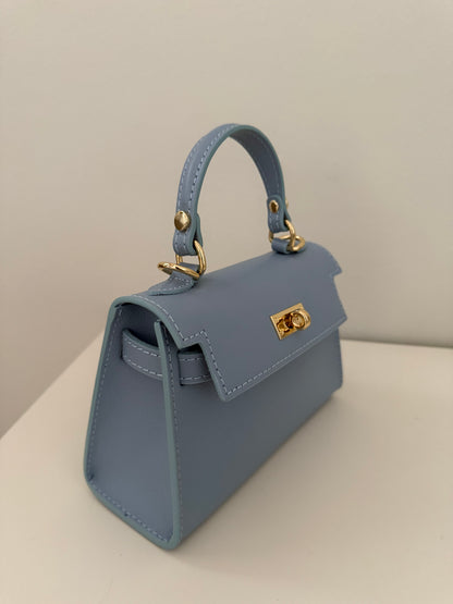 Borsa Kate in pelle di vitello - Baby Blue