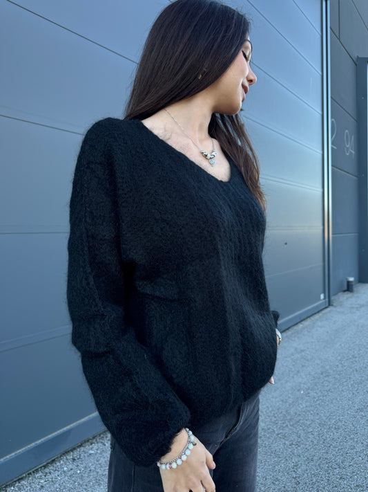 Maglione in mohair - Nero