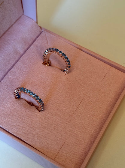 Orecchini hoops degradè Blu