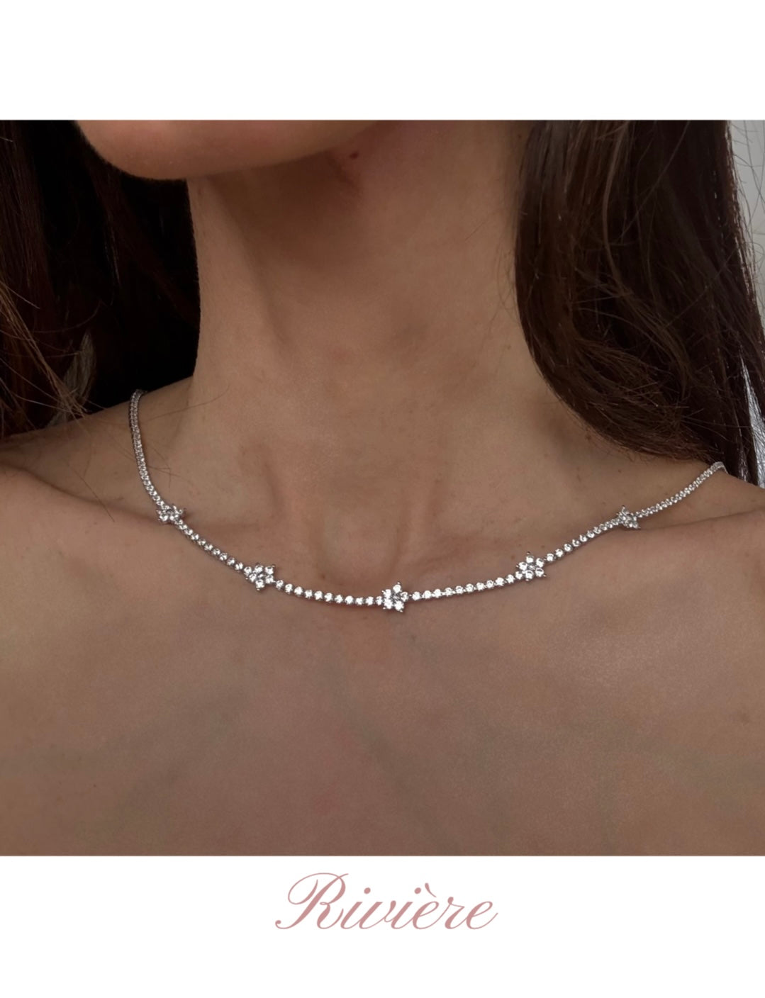 Collana Fiori Zirconati