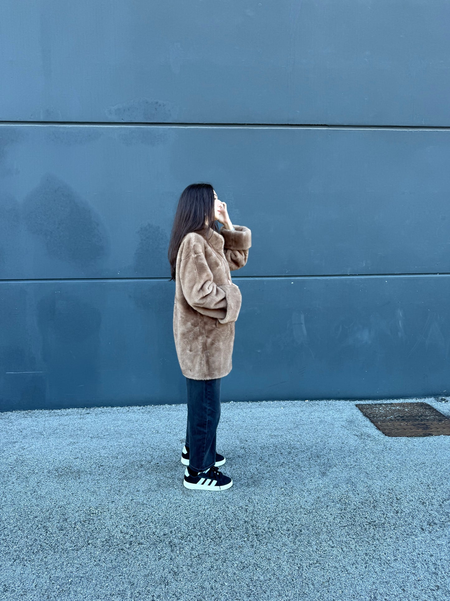 Pelliccia Cortina - Cammello