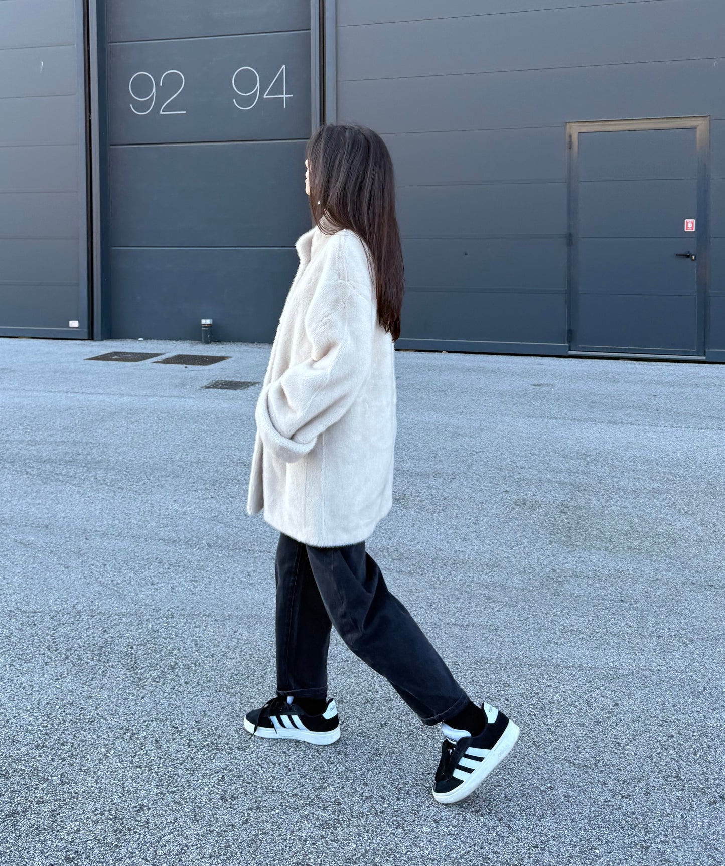 Pelliccia Cortina - Beige chiaro