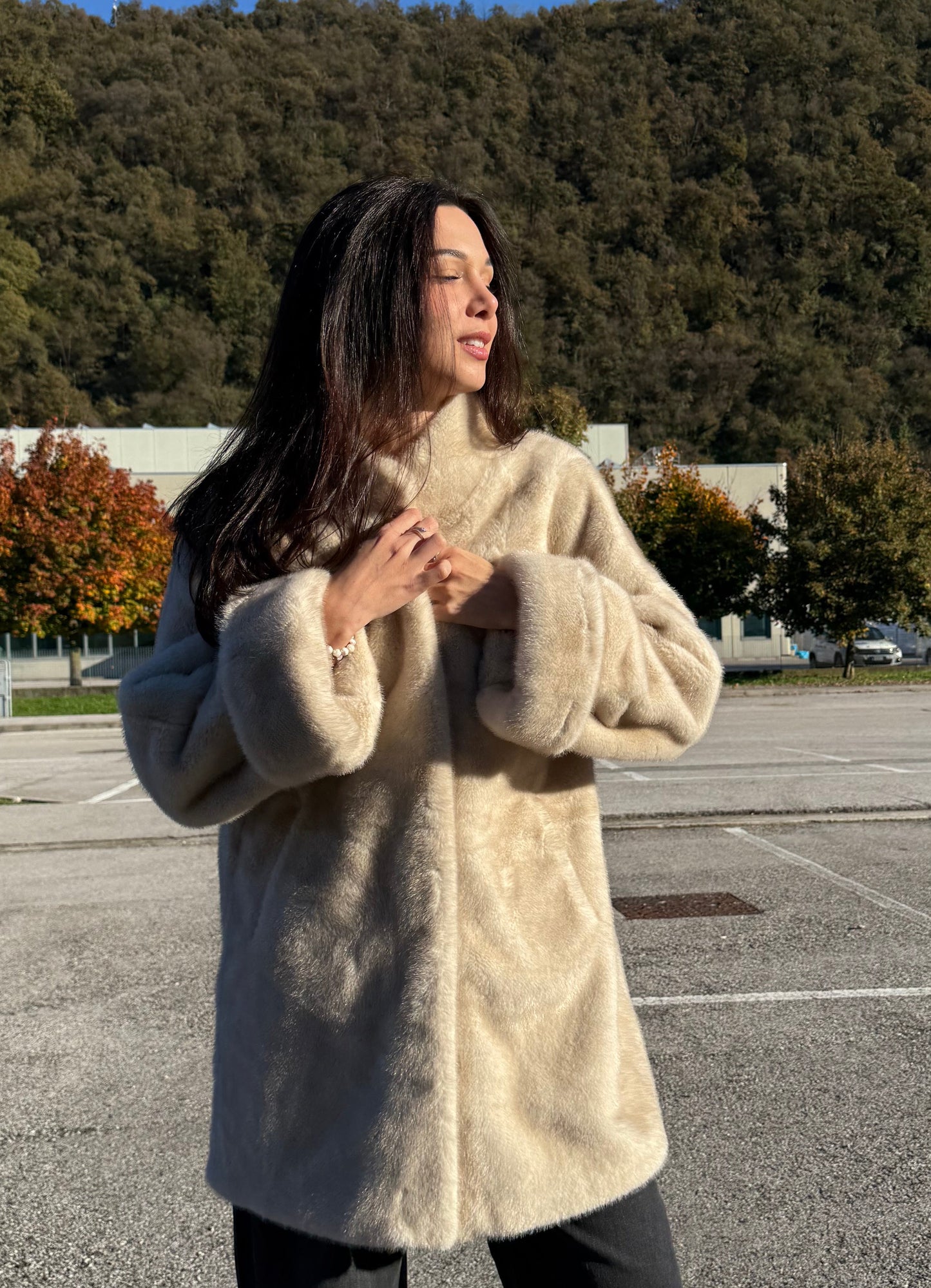 Pelliccia Cortina - Beige chiaro