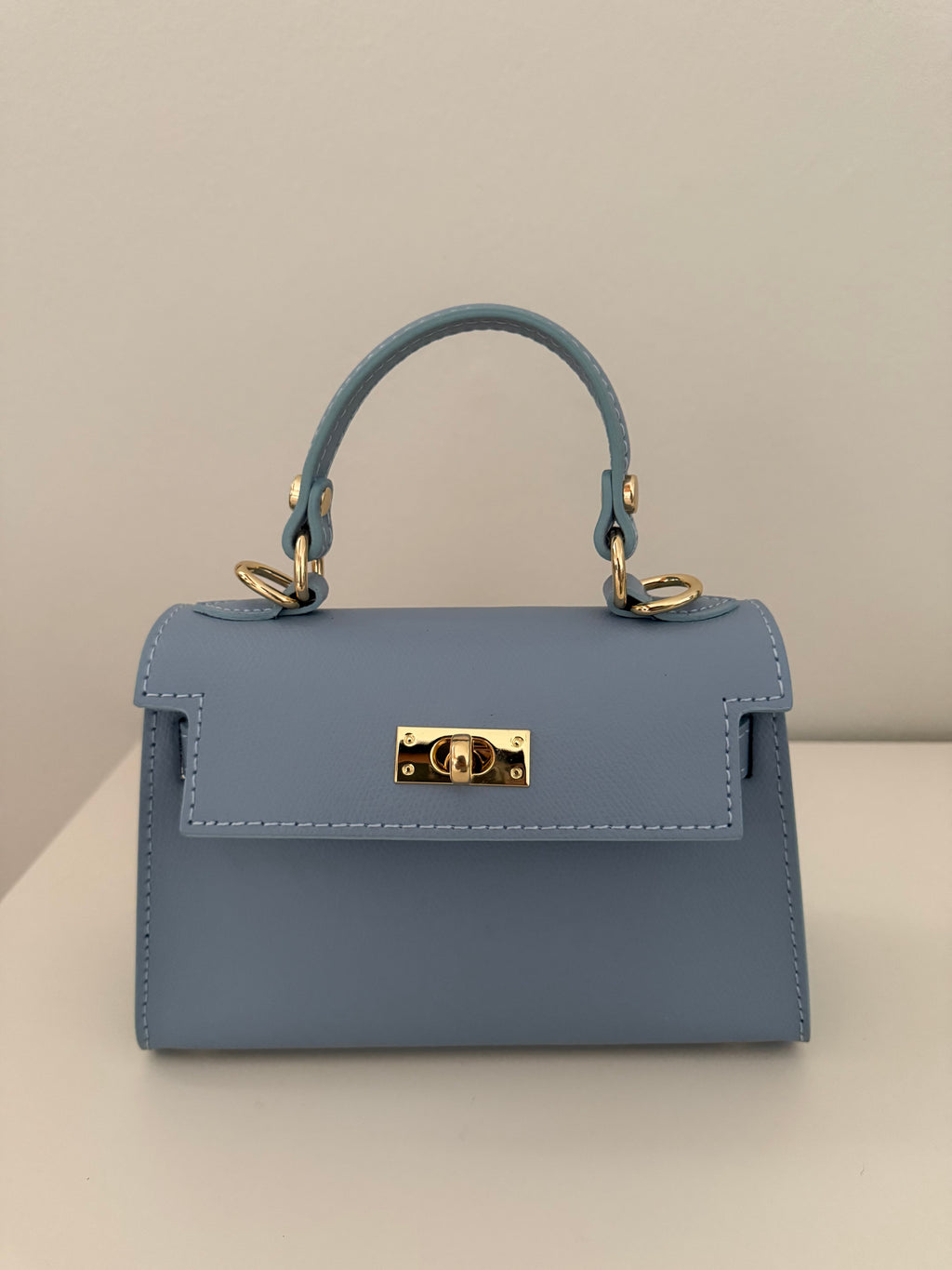 Borsa Kate in pelle di vitello - Baby Blue