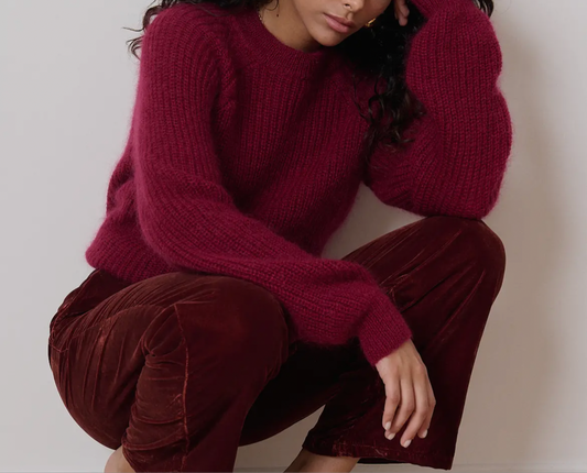 Maglioncino in Mohair - burgundy