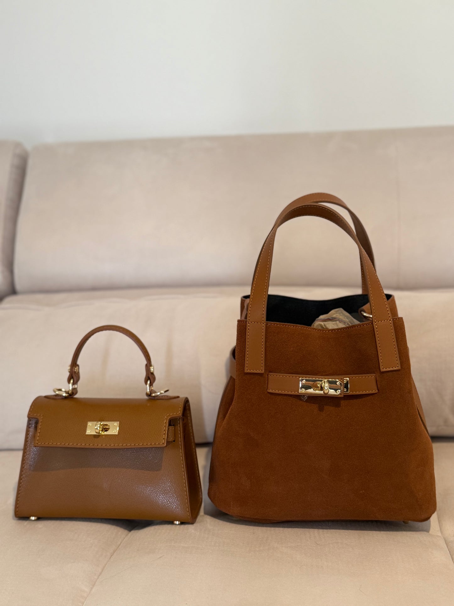 Set Borse Kate & Chloe Cuoio