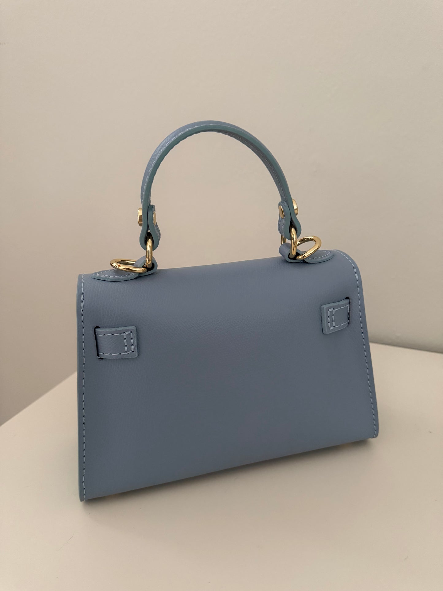 Borsa Kate in pelle di vitello - Baby Blue