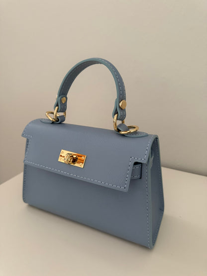 Borsa Kate in pelle di vitello - Baby Blue