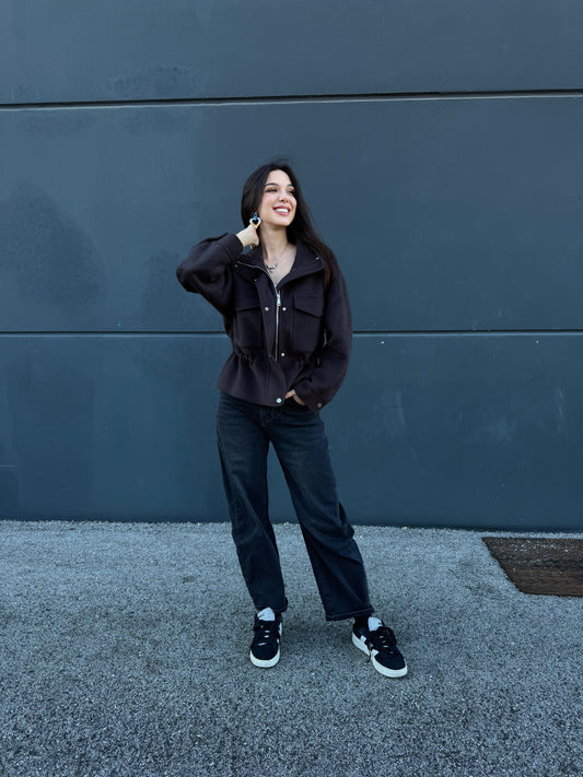 Giacca in lana - mocha