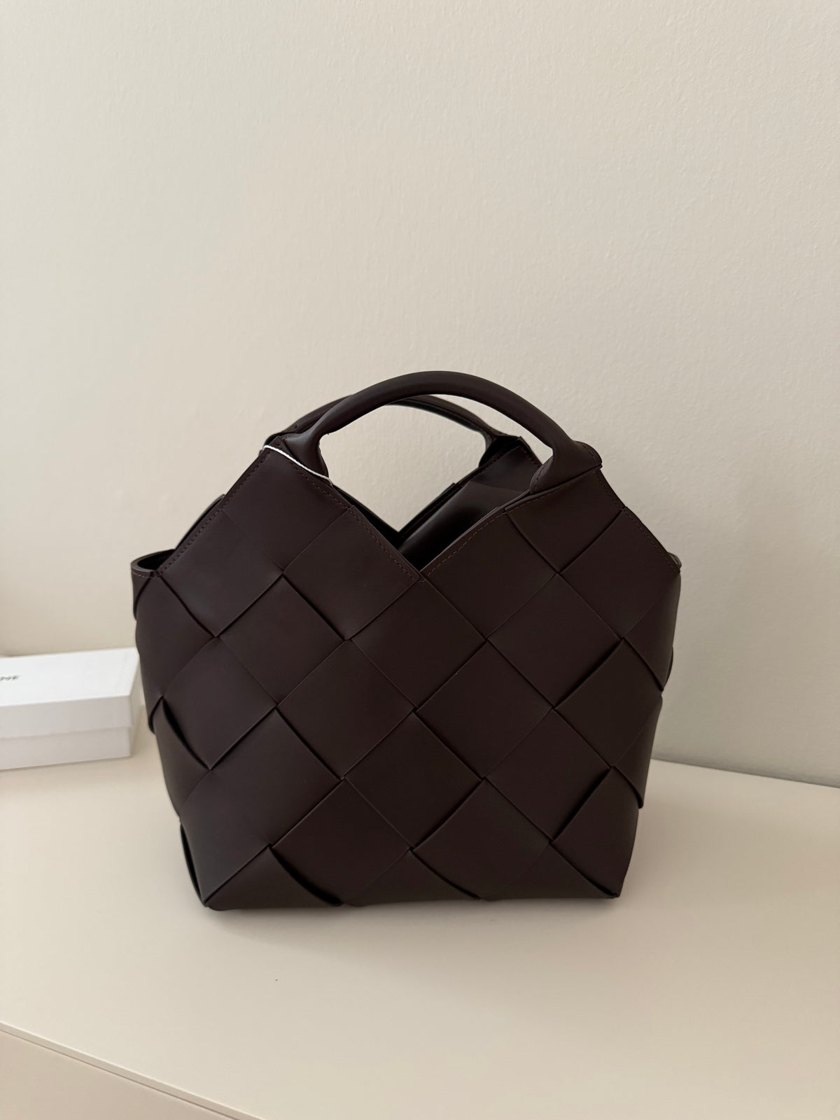Borsa Choco Dark Chocolate - in pelle di vitello