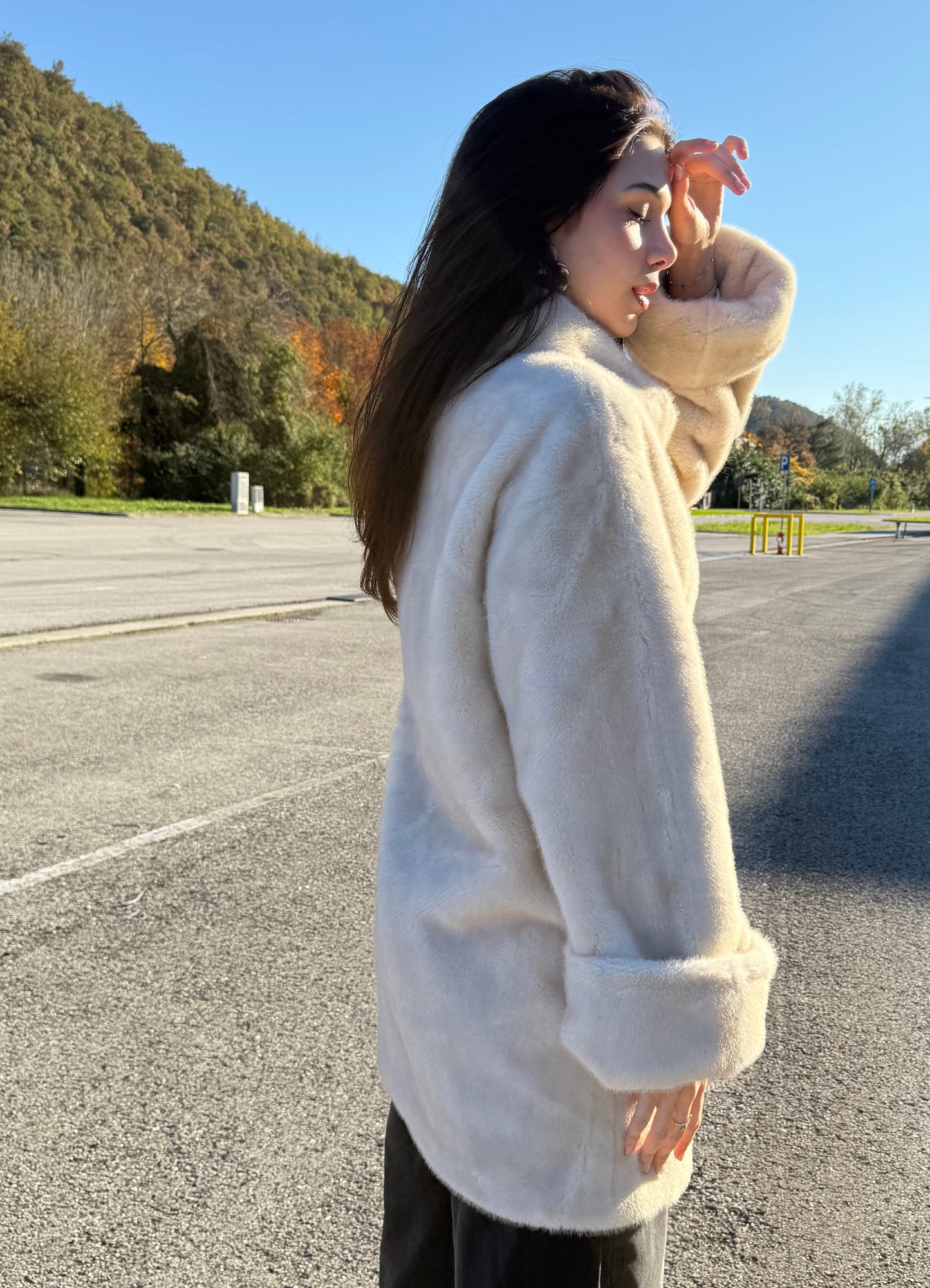 Pelliccia Cortina - Beige chiaro