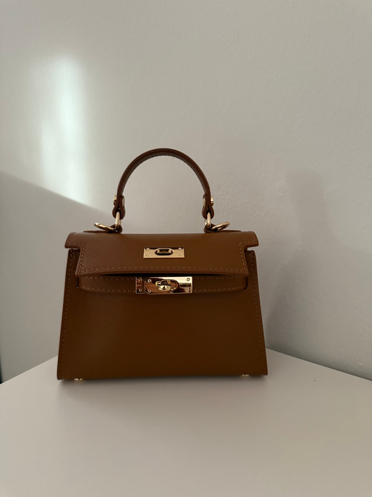 Borsa Kate in pelle di vitello - Marrone Cuoio