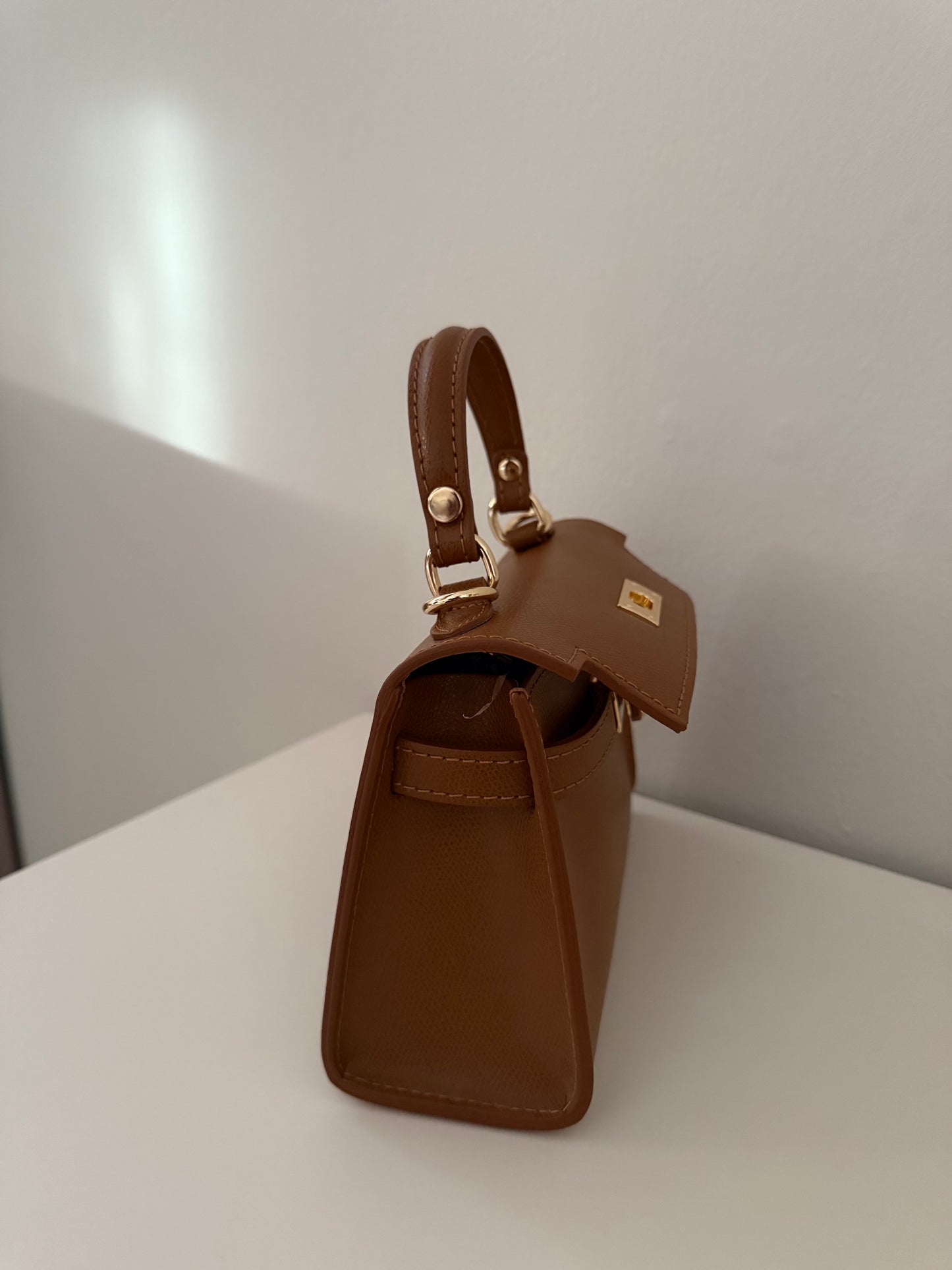 Borsa Kate in pelle di vitello - Marrone Cuoio