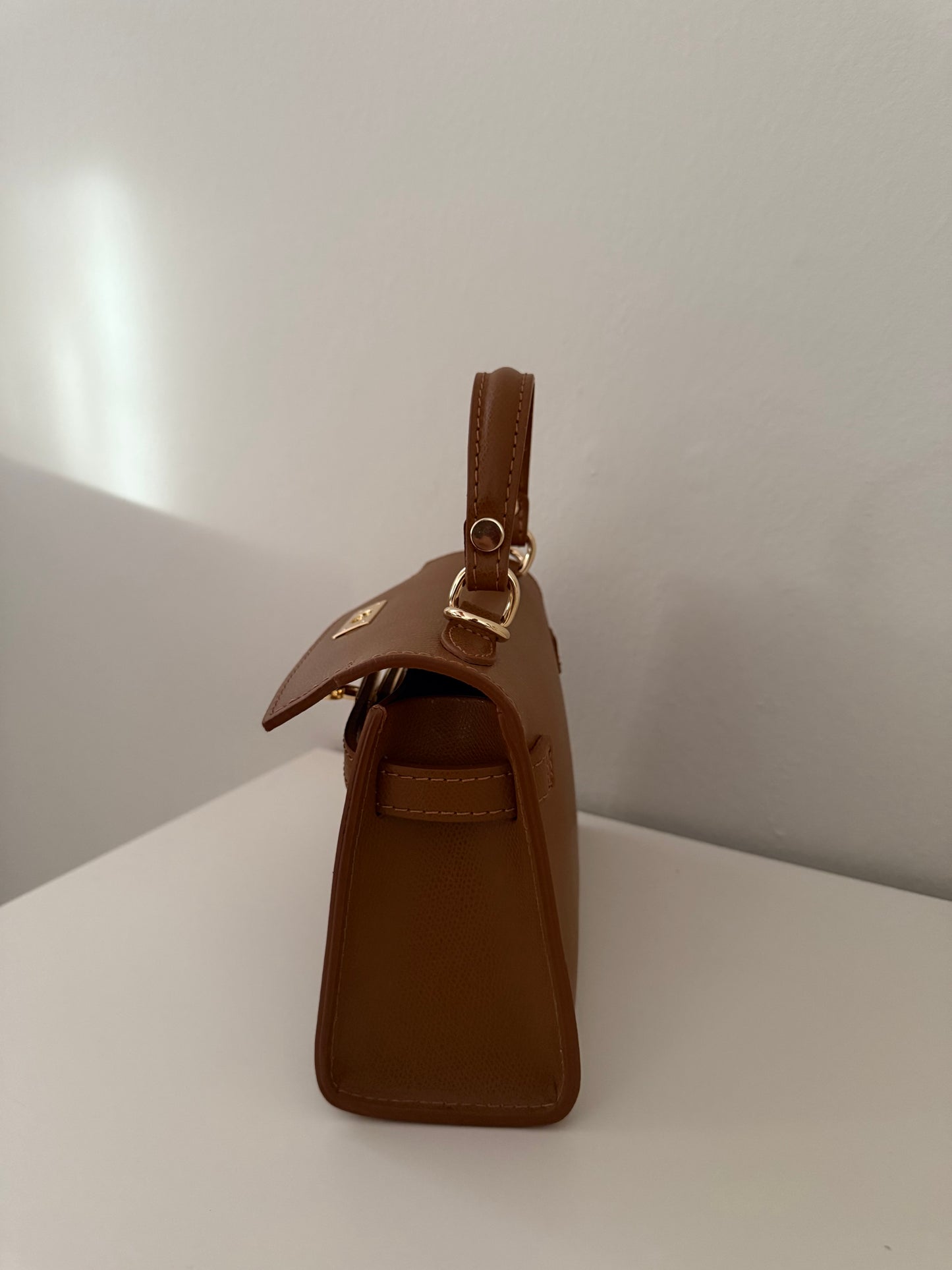 Borsa Kate in pelle di vitello - Marrone Cuoio