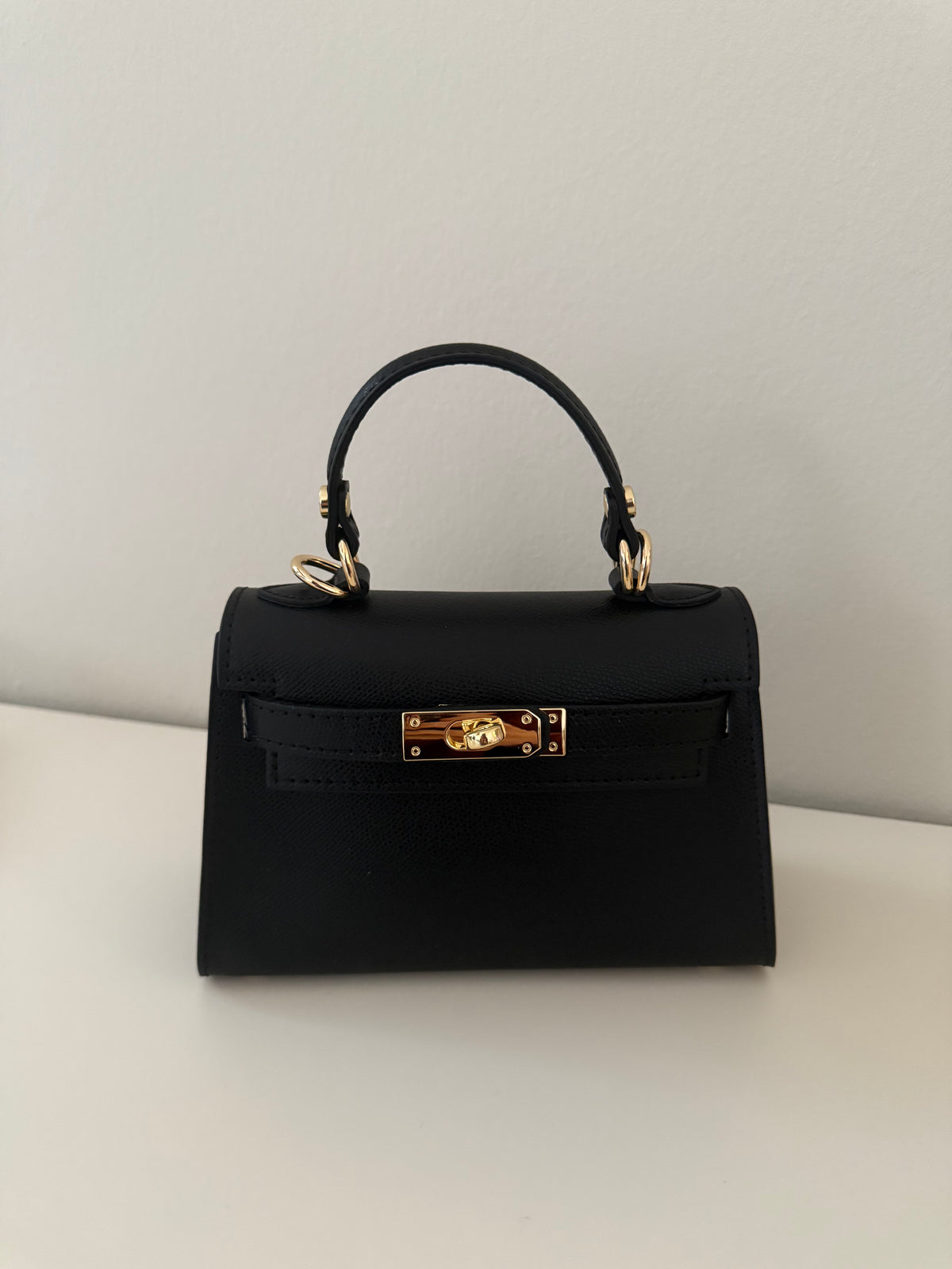 Borsa Kate in pelle di vitello - Nero