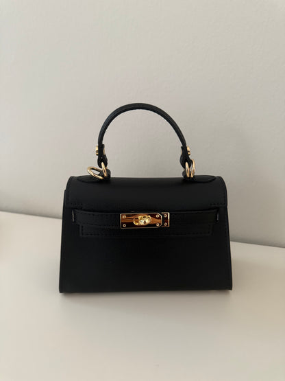 Borsa Kate in pelle di vitello - Nero